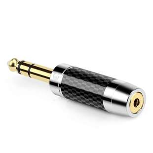 碳纤维6.35立体声公转4.4平衡母 2.5母3.5单端母转接头无损HIFI级