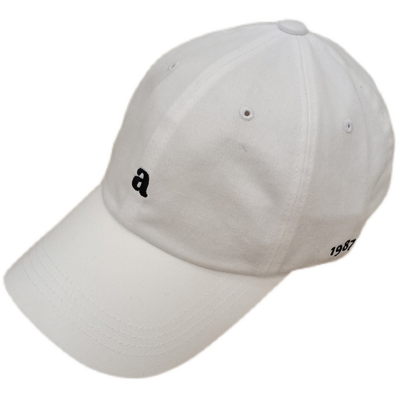 韩国代购黑色帽子女夏时尚字母a鸭舌帽潮牌白色软顶棒球帽显脸小