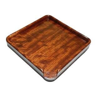 普洱茶饼分茶盘花梨木整块实木一体撬茶托盘开拆茶饼高端大漆茶具