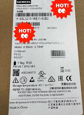 【询价】6SL3210-1KE21-7AF1适用