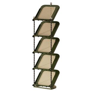 鞋架倾斜多层家用入户门口玄关小窄鞋柜不占空间中古风鞋子收纳架