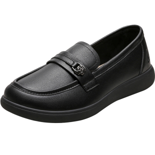 足力健旗舰店2025秋季新品舒适乐福鞋不累脚一脚蹬老年单鞋女