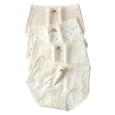 有内女士内裤10A抗菌蕾丝边少女