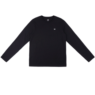 Lee26秋冬新品标准版型圆领黑色贴布小Logo男长袖T恤LMT010847211