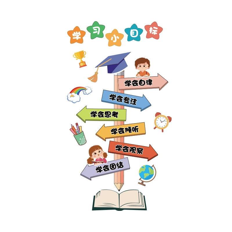 教室布置装饰辅导班励志标语墙贴