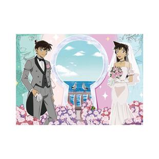 pic it名侦探柯南剧场版拼图1000片新一和小兰成人版高难度解压