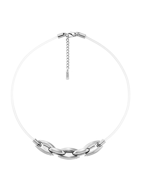 [礼物]DIESEL男女同款银色时尚项链饰品DX1615