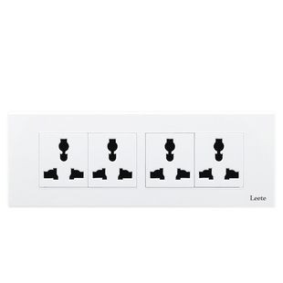 118型开关插座面板多孔4位12孔四位十二孔墙壁暗装厨房专用英式插