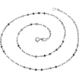 老银匠s925银项链无吊坠素链纯银链子单链条裸链女士蛇骨链盒子链