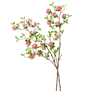 海岛春花仿真花客厅高级感逼真轻奢风婚礼长枝绿植落地假花束摆设