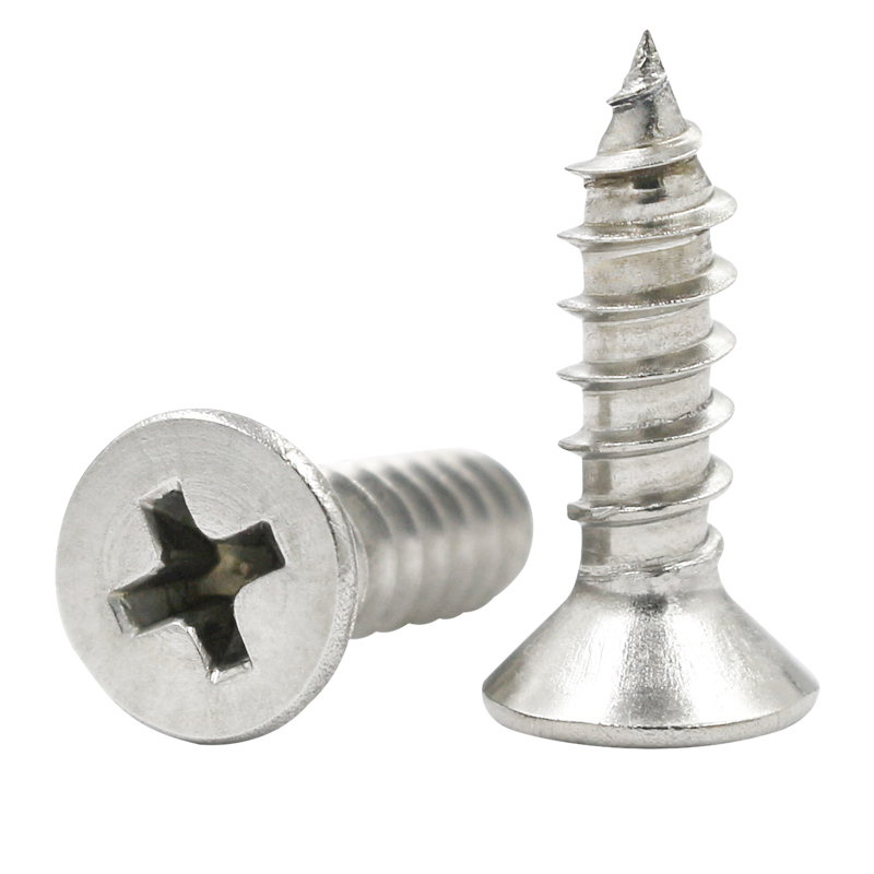 304不锈钢自攻钉十字沉头螺丝加长木螺丝 平头螺丝钉M4M5M6系列