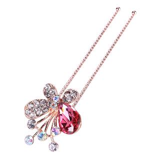 喜婆婆水钻插针发叉u型夹旗袍走秀盘发蝴蝶发插发夹头饰品发簪子