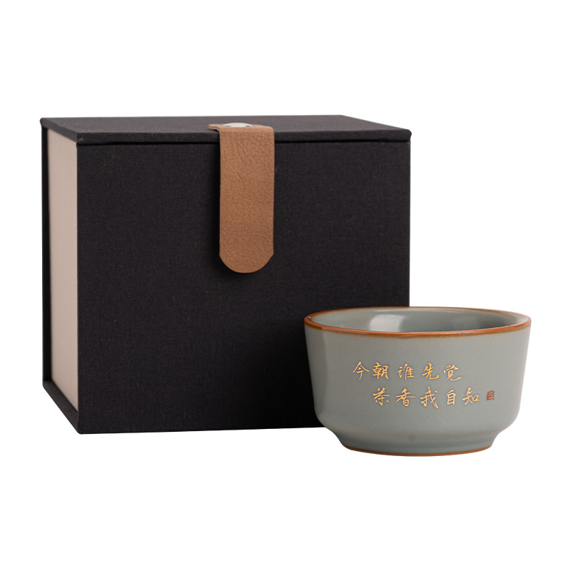 君器汝窑手写定制茶杯主人杯