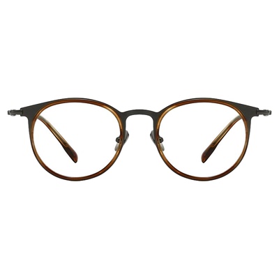 155mm纯钛眼镜框男款近视大脸胖子茶色复古钛架可配度数防蓝光女