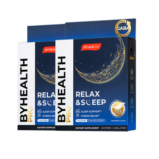 BYHEALTH褪黑素闪睡片氨基丁酸gaba晚安片助睡眠30片