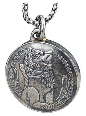 新加坡狮子白铜硬币照片记忆盒