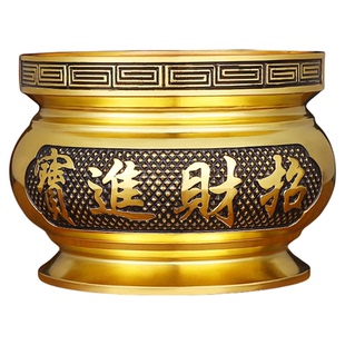 铜合金香炉上香家用室内熏香供奉插香财神爷专用烧香的供佛纯黄铜