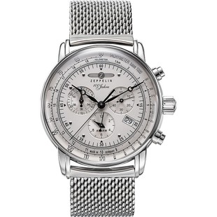 齐博林德国钢带手表男士商务腕表复古小众石英表齐柏林男表