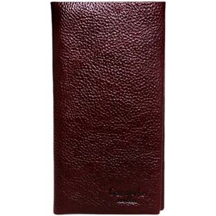 藏皮客头层牛皮整皮切割复古钱夹手工真皮钱包女士长款竖版多卡位