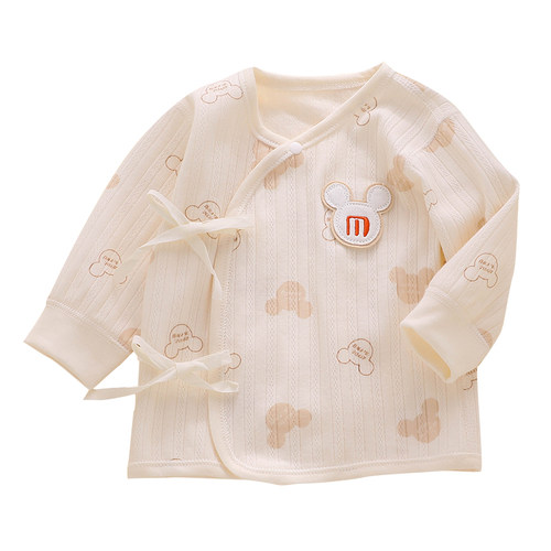 新生婴儿衣服a类纯棉66码初生宝宝半身上衣和尚服产房全背四季款