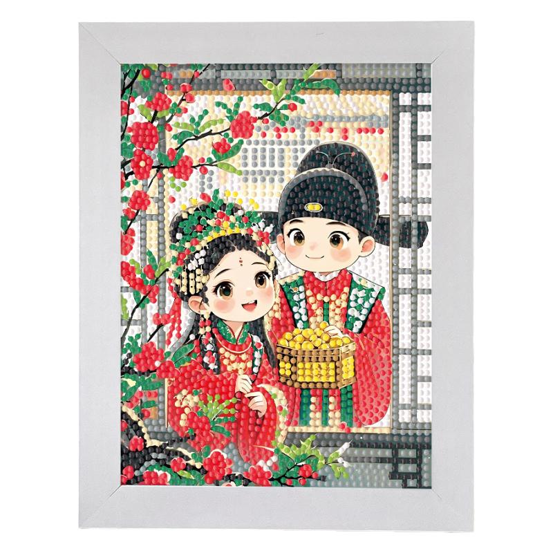 结婚情侣钻石画2025新款点钻客厅装饰满钻贴画手工diy材料包礼物