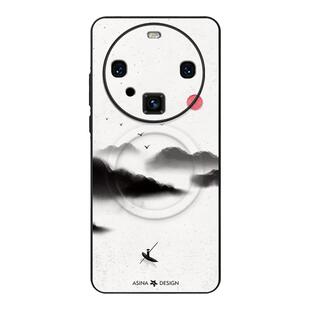 MASFEIL × 黑白太极适用华为Mate60pro手机壳磁吸支架高档Mate50保护套女款30epro+全包防摔mate40e网红mt40