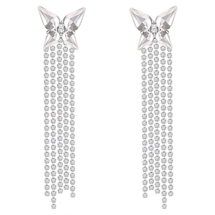 abyb蝶影流苏耳环女轻奢小众高级感耳钉蝴蝶耳饰夸张独特叠戴饰品