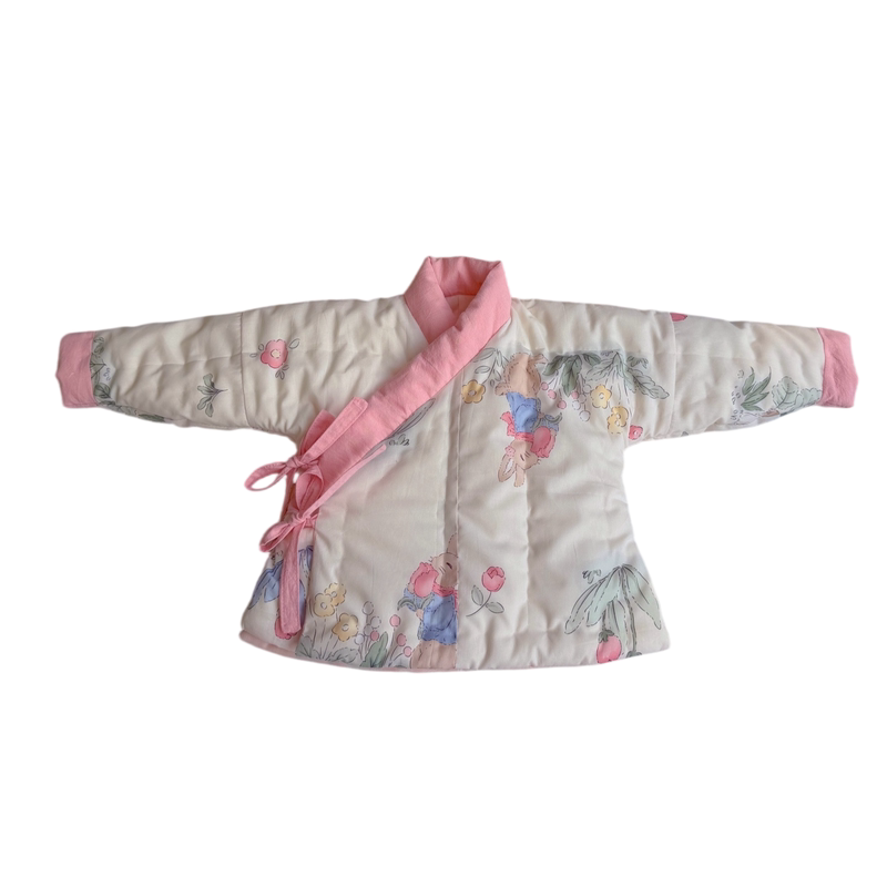 新中式女童手工加厚保暖棉服