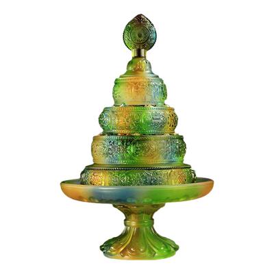 水晶琉璃曼扎盘摆件用品吉祥供修