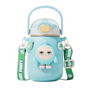 蛋仔派对保温杯儿童男孩上学专用新款幼儿园大容量女生吸管水杯子