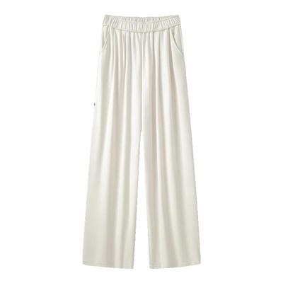 白色加绒裤子女2025新款秋冬垂感