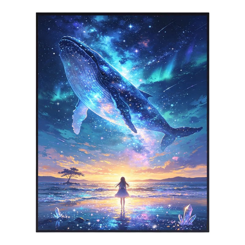 2026新款钻石画星空鲸落高级感手工DIY贴钻画5d满钻十字绣客厅