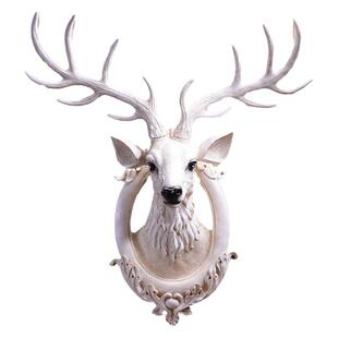 欧式鹿头壁挂装饰客厅电视墙立体浮雕创意北欧楼梯卧室床头挂件