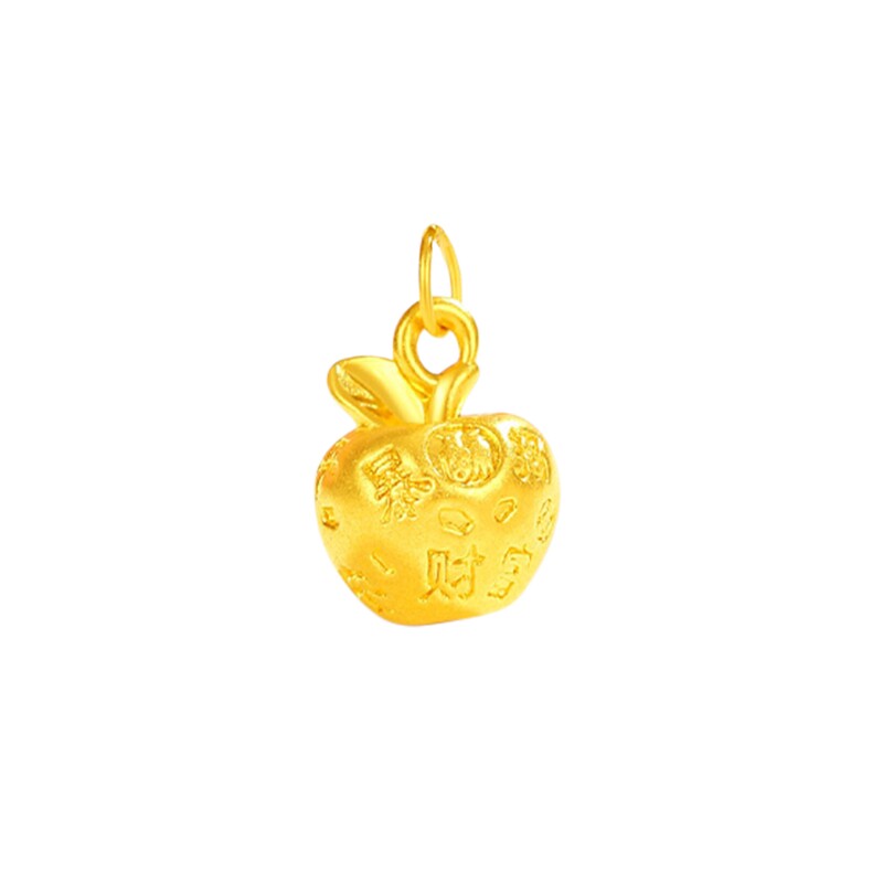 天美珠宝黄金财富苹果吊坠