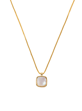 气质轻奢贝壳铜胚镀金锁骨链