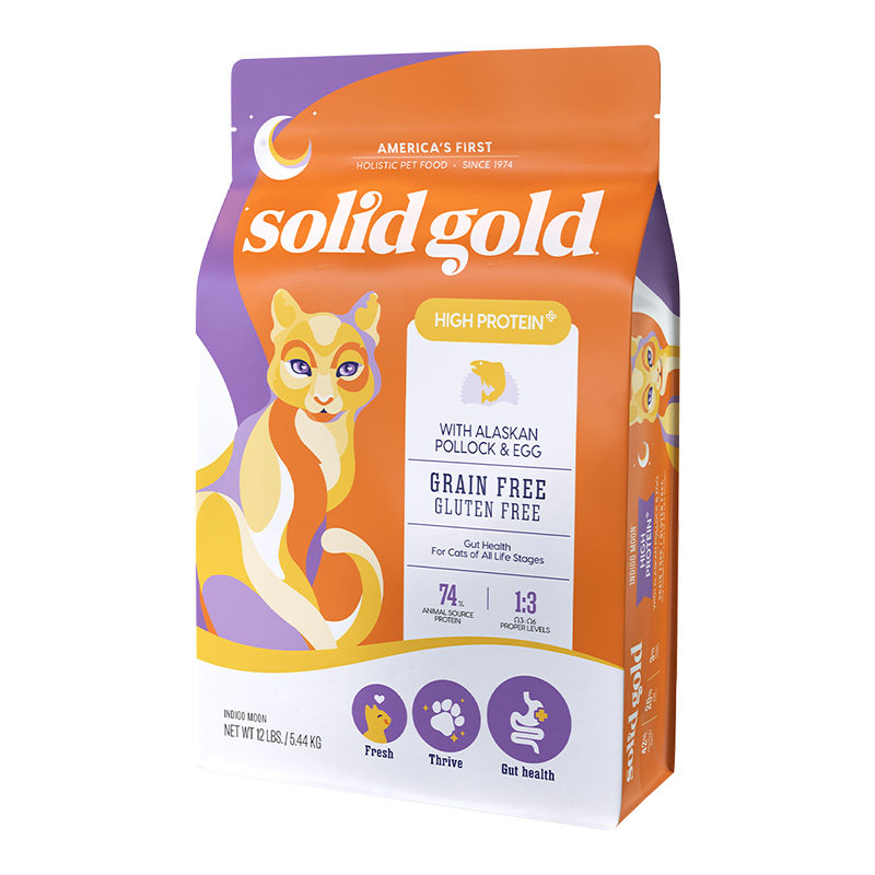 【官方旗舰】SolidGold素力高鲜肉高蛋白美毛幼成进口猫粮 1.36kg