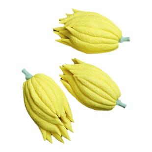 勾画 手工陶瓷佛手茶宠 茶事摆件仿真彩泥水果日式装饰茶道配件