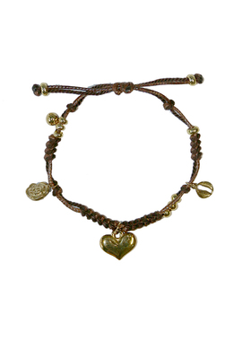 飒米波西米亚风玫瑰爱心叠戴编织手链手绳法式浪漫度假可调节