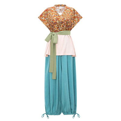 【观止织造｜月珠】唐制汉服唐半臂人棉印花传统日常简约休闲风夏