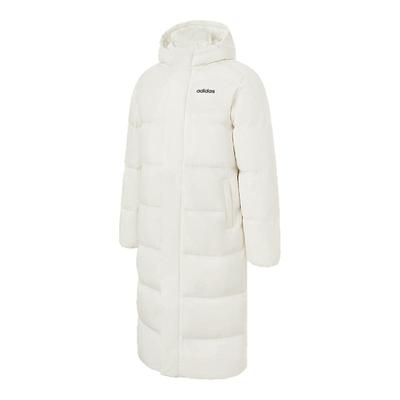 阿迪达斯保暖鸭绒中长款羽绒服