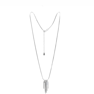 Hazyou铃琅 s925纯银小众设计八角蛇骨链流苏项链INS风锁骨链简约