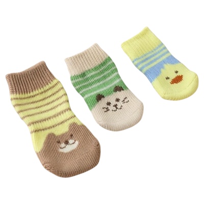 狗防滑脚套宠物袜室内不掉脚出门防脏脚套猫咪袜子老年犬静音脚套