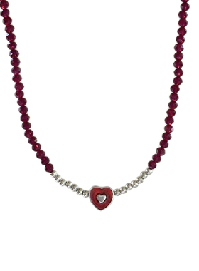 Komeiku爱心十字架叠戴项链