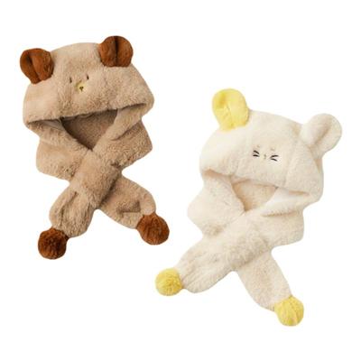 尼多熊宝宝帽子围脖一体冬季加厚