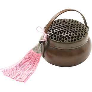 大号纯铜暖手炉暖手烧炭香碳檀香炉火炉火铳国风香炉家用室内怀炉