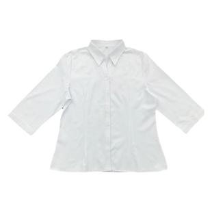 衬衫七分袖女职业白色衬衣气质中袖春秋修身黑蓝色正装女款白衬衣