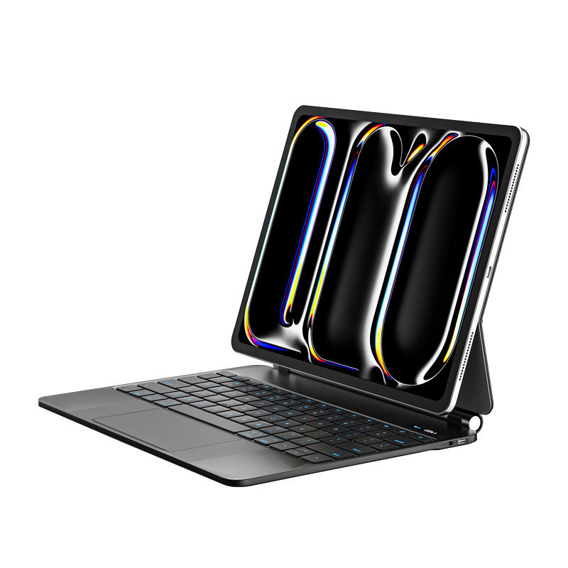 YiRF适用于2025新款官网iPadAir7/A16磁吸悬浮妙控键盘10/11代13寸/Pro M5款蓝牙连接带笔套平