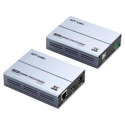 迈拓维矩MT-EHK100 4K高清kvm延长器hdmi带usb键鼠控制100米HDBaset协议数据透传支持U盘触摸屏RS232串口通信
