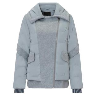 莱芙艾迪儿冬季时尚拼接设计感小个子羽绒服女保暖加厚百搭外套