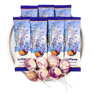 贵夫人百香果味双色棒棒糖散装儿童糖果休闲零食结婚喜糖散装硬糖